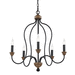 Generation Lighting GLF29985DWZWO Dark Weathered Zinc / Weathered Oak Mini Chandelier