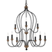 Generation Lighting GLF29999DWZWO Dark Weathered Zinc / Weathered Oak Mid Sized Chandelier