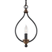 Generation Lighting GLP1341ENDWZWO Dark Weathered Zinc / Weathered Oak Mini Pendant