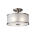 Generation Lighting GLSF251EN3BS Brushed Steel Semi Flush Mount Ceiling Light