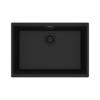  Maris White/Color Undermount - Single Bowl Kitchen Sink - Matte Black
