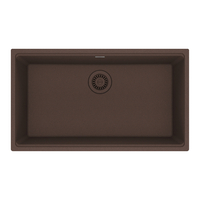  Maris White/Color Undermount - Single Bowl Kitchen Sink - Mocha