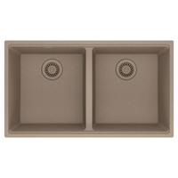  Maris White/Color Undermount - Double Bowl Kitchen Sink - Oyster