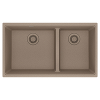  Maris White/Color Undermount - Double Bowl Kitchen Sink - Oyster