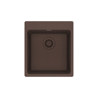  Maris White/Color Dual Mount Single Bowl Kitchen Sink - Mocha