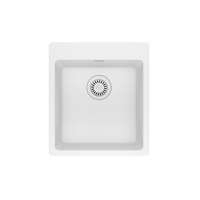  Maris White/Color Dual Mount Single Bowl Kitchen Sink - Polar White