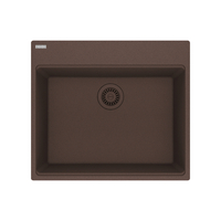  Maris White/Color Single Bowl Kitchen Sink - Mocha