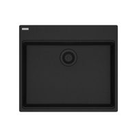  Maris White/Color Single Bowl Kitchen Sink - Onyx