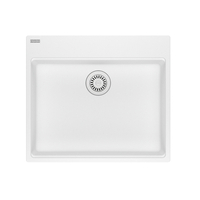  Maris White/Color Single Bowl Kitchen Sink - Polar White