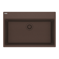  Maris White/Color Single Bowl Kitchen Sink - Mocha