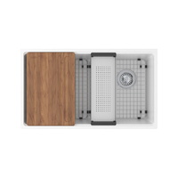  Maris White/Color Undermount - Single Bowl Kitchen Sink - Polar White