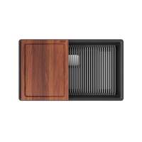  Peak White/Color Undermount - Single Bowl Kitchen Sink - Onyx