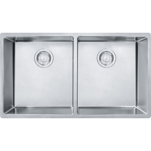 FCUX120 Cube Stainless Steel Undermount - Double Bowl Kitchen Sink - Stainless Steel