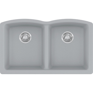 FELG120SHG Ellipse White/Color Undermount - Double Bowl Kitchen Sink - Shadow Grey FELG120SHG Ellipse White/Color Undermount - Double Bowl Kitchen Sink - Shadow Grey