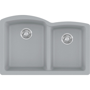 FELG160SHG Ellipse White/Color Undermount - Double Bowl Kitchen Sink - Shadow Grey FELG160SHG Ellipse White/Color Undermount - Double Bowl Kitchen Sink - Shadow Grey