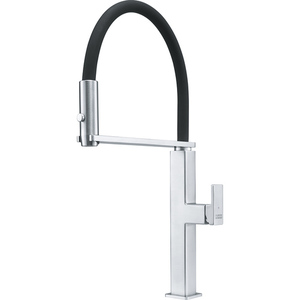 FFFPD5550 Peak Pull-Out Spray Kitchen Faucet - Stainless Steel / Black