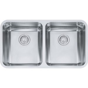 FGDX12031 Grande Stainless Steel Undermount - Double Bowl Kitchen Sink - Stainless Steel