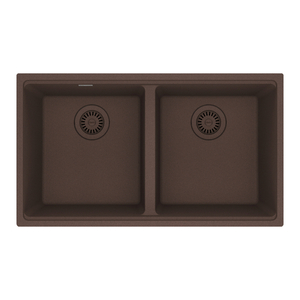 FMAG1201414MOC Maris White/Color Undermount - Double Bowl Kitchen Sink - Mocha FMAG1201414MOC Maris White/Color Undermount - Double Bowl Kitchen Sink - Mocha