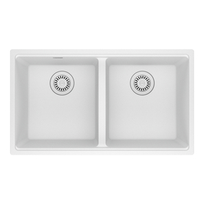 FMAG1201414PWT Maris White/Color Undermount - Double Bowl Kitchen Sink - Polar White FMAG1201414PWT Maris White/Color Undermount - Double Bowl Kitchen Sink - Polar White