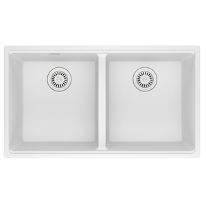 FMAG1201515PWT Maris White/Color Undermount - Double Bowl Kitchen Sink - Polar White FMAG1201515PWT Maris White/Color Undermount - Double Bowl Kitchen Sink - Polar White
