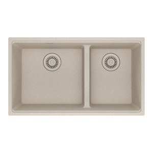 FMAG1601611LDCHA Maris White/Color Undermount - Double Bowl Kitchen Sink - Champagne