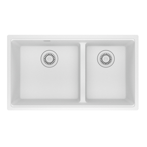 FMAG1601611LDPWT Maris White/Color Undermount - Double Bowl Kitchen Sink - Polar White FMAG1601611LDPWT Maris White/Color Undermount - Double Bowl Kitchen Sink - Polar White