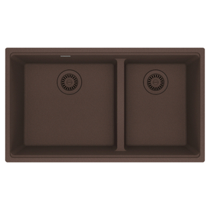 FMAG1601812LDMOC Maris White/Color Undermount - Double Bowl Kitchen Sink - Mocha FMAG1601812LDMOC Maris White/Color Undermount - Double Bowl Kitchen Sink - Mocha