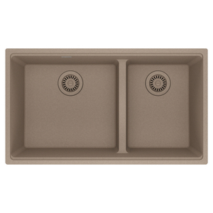 FMAG1601812LDOYS Maris White/Color Undermount - Double Bowl Kitchen Sink - Oyster FMAG1601812LDOYS Maris White/Color Undermount - Double Bowl Kitchen Sink - Oyster