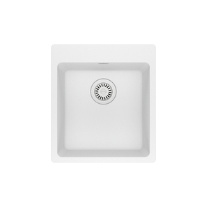 FMAG61015PWT Maris White/Color Dual Mount Single Bowl Kitchen Sink - Polar White