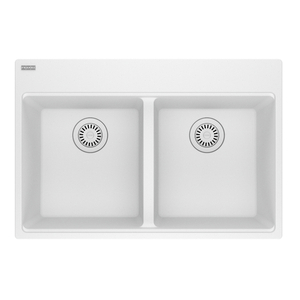 FMAG6201414PWT Maris White/Color Double Bowl Kitchen Sink - Polar White FMAG6201414PWT Maris White/Color Double Bowl Kitchen Sink - Polar White