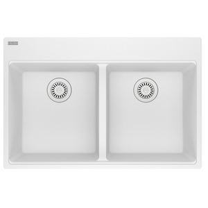 FMAG6201515PWT Maris White/Color Double Bowl Kitchen Sink - Polar White