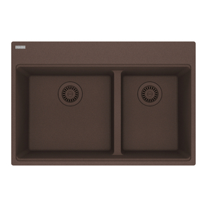FMAG6601611LDMOC Maris White/Color Double Bowl Kitchen Sink - Mocha FMAG6601611LDMOC Maris White/Color Double Bowl Kitchen Sink - Mocha