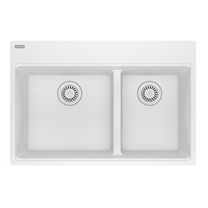 FMAG6601611LDPWT Maris White/Color Double Bowl Kitchen Sink - Polar White FMAG6601611LDPWT Maris White/Color Double Bowl Kitchen Sink - Polar White