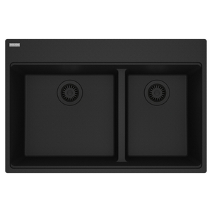 FMAG6601812LDMBK Maris White/Color Double Bowl Kitchen Sink - Matte Black FMAG6601812LDMBK Maris White/Color Double Bowl Kitchen Sink - Matte Black