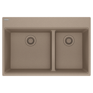 FMAG6601812LDOYS Maris White/Color Double Bowl Kitchen Sink - Oyster FMAG6601812LDOYS Maris White/Color Double Bowl Kitchen Sink - Oyster