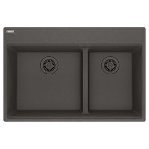 FMAG6601812LDSLG Maris White/Color Double Bowl Kitchen Sink - Slate Grey