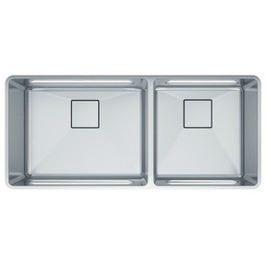 FPTX16040 Pescara Stainless Steel Double Bowl Kitchen Sink - Stainless Steel