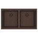 Franke FMAG1201515MOC Mocha Undermount Double Bowl Kitchen Sink
