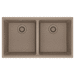 Franke FMAG1201515OYS Oyster Undermount Double Bowl Kitchen Sink