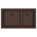 Franke FMAG1601812LDMOC Mocha Undermount Double Bowl Kitchen Sink