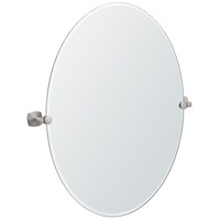  Jewel Oval Mirror - Satin Nickel