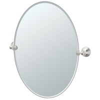  Charlotte Oval Mirror - Satin Nickel