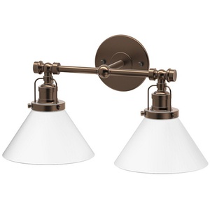 G1615 Caf 2 Bulb Bathroom Lighting - Bronze