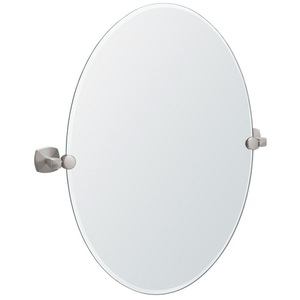 G4159 Jewel Oval Mirror - Satin Nickel