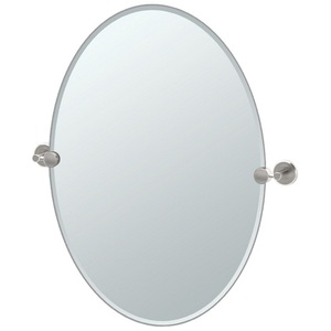 G4299 Latitude 2 Oval Mirror - Satin Nickel