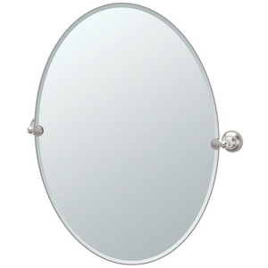 G4339LG Tiara Oval Mirror - Satin Nickel