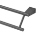 Gatco G4714MX Matte Black Towel Bar