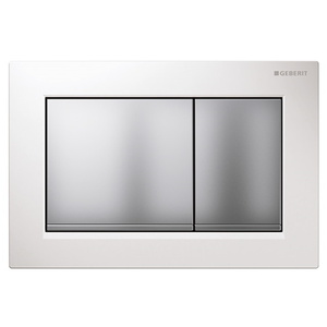 G115080KL1 Omega30 Toilet Tank Lever Bathroom Accessory - White / Matte Chrome