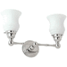 Ginger G1182PB Polished Brass 2 Bulb Bathroom Light