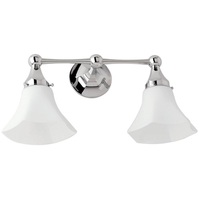  Empire 2 Bulb Bathroom Lighting - Polished Chrome